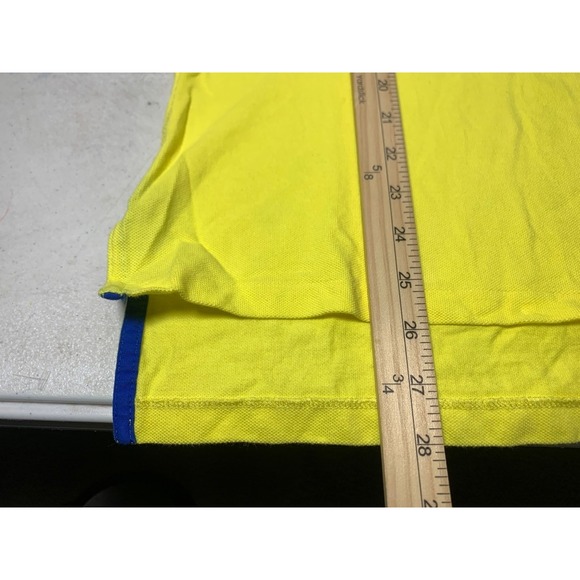 Polo Ralph Lauren Yellow Polo Shirt Custom Fit Embroidered Flags Mens Small - Picture 16 of 16